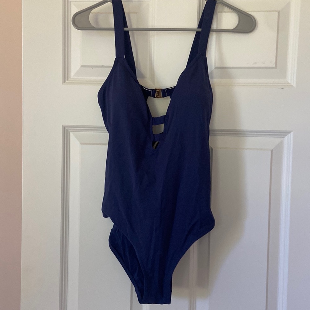 Nip Tuck Swim navy blue one piece size 10